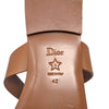 Christian Dior D-Dior flat sandal in brown, size 42