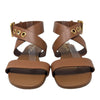 Christian Dior D-Dior flat sandal in brown, size 42