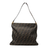 Vintage Fendi Zucca Shoulder Bag in Brown