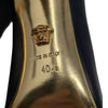 Rare Versace 2013 gold western boots in black, size 40.5