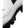 Christian Louboutin Montezu Chelsea Boot in White / Black, size 39