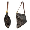 Vintage Fendi Zucca Shoulder Bag in Brown
