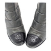 Chanel CC Logo Puffer Quilted Booties in Gray, Size 37