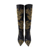 Rare Versace 2013 gold western boots in black, size 40.5