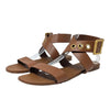 Christian Dior D-Dior flat sandal in brown, size 42
