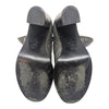 Chanel CC Logo Puffer Quilted Booties in Gray, Size 37