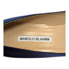 Manolo Blahnik Okkato navy jeweled pump, size 39.5