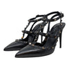 Valentino Rolling Rockstud 100mm Pump in Black, size 37