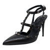 Valentino Rolling Rockstud 100mm Pump in Black, size 37