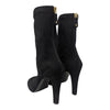 Chanel stretch suede booties in black, size 39