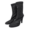 Chanel stretch suede booties in black, size 39
