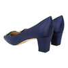 Manolo Blahnik Okkato navy jeweled pump, size 39.5