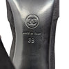 Chanel stretch suede booties in black, size 39