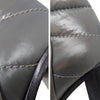Chanel CC Logo Puffer Quilted Booties in Gray, Size 37