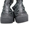 Chanel Camellia Laser Cut Knee High Boots Sneakers Interlocking CC Logo Black 37
