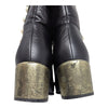 Chanel 2016 pearl button boots in black, size 36.5