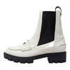 Christian Louboutin Montezu Chelsea Boot in White / Black, size 39