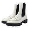Christian Louboutin Montezu Chelsea Boot in White / Black, size 39