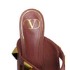 Valentino Garavani Roman stud flat mule in brown, size 38