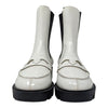 Christian Louboutin Montezu Chelsea Boot in White / Black, size 39