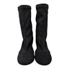 Chanel stretch suede booties in black, size 39