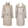 Burberry Rushworth wool cashmere blend coat in beige, size 14