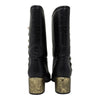 Chanel 2016 pearl button boots in black, size 36.5
