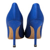 Manolo Blahnik Hangisi 105 crystal pump in blue satin, size 36.5