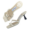 Jimmy Choo Ria 65 strappy sandal heel in ivory, size 37.5