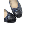 Chanel Ballet Flat in Blue and Black, size 37