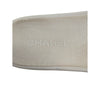 Chanel Camellia Tweed Slides in White, size 38