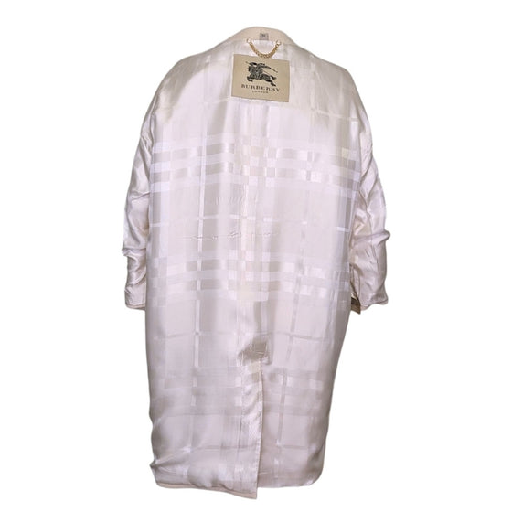 Burberry 100% Cashmere Oversized Coat in Cream, size 12