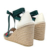Gucci Lilibeth Sylvie Espadrille Wedge Sandals in Green, size 41