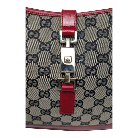 Vintage Gucci Jackie 1961 shoulder bag in navy red