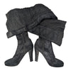 Chanel Thigh-high Platform Boots in Black, size 38.5