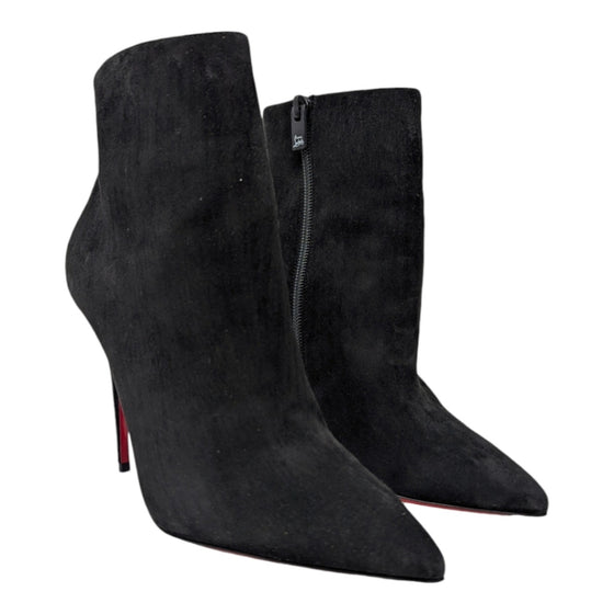 Christian Louboutin So Kate Booty 100 in black suede, size 37.5