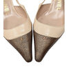 Chanel Vintage Slingback Kitten Heel in Beige, size 36.5