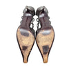 Prada Vintage Cutout Pointed Toe Pump in Brown, size 38.5
