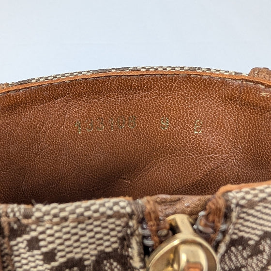Vintage Gucci GG Monogram Ankle Boots in Brown, Size 9
