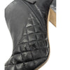 Chanel Quilted Ankle Boots in Black, Size 39