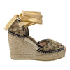 Gucci Marmont Pilar espadrille wedge in neutral, size 41