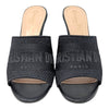 Christian Dior Dway Heeled Slides in Black, size 37.5