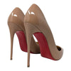 Christian Louboutin So Kate 120 patent pumps in nude, size 38