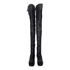Chanel Thigh-high Platform Boots in Black, size 38.5