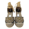 Gucci Marmont Pilar espadrille wedge in neutral, size 41