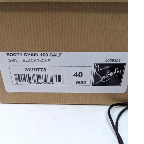 Christian Louboutin Booty Chain 100 boot in black, size 40