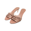 Gucci S/S 2004 Satin Corset Bamboo Mule in Pink, size 7.5