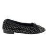 Chanel Ballet Flats in Black Tweed Metallic, size 39.5