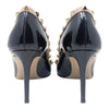 Valentino Rockstud pumps in black patent and blush, size 38