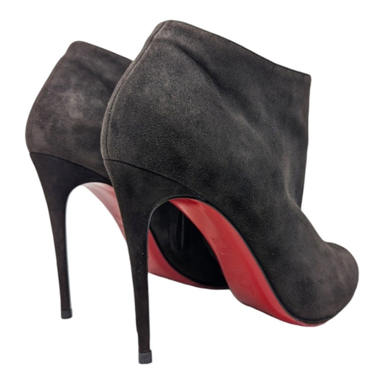 Christian Louboutin Bellissima 100 ankle boot in brown suede, size 38.5